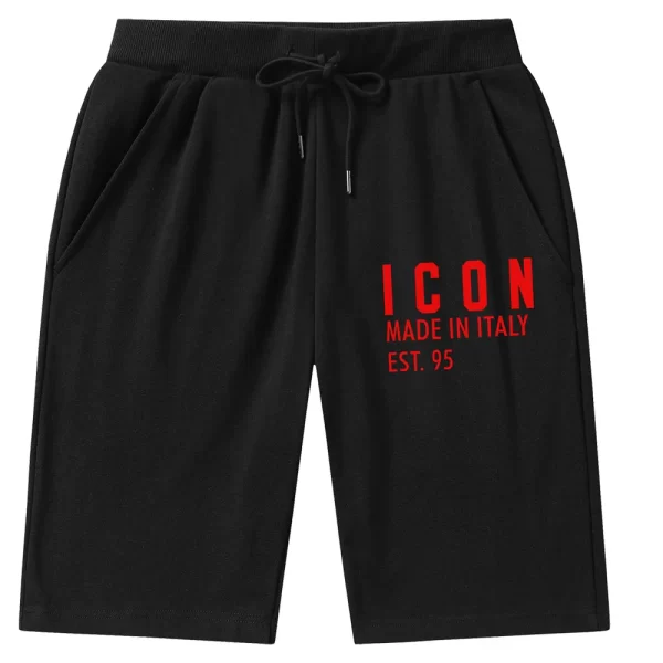 Shorts/calções masculino, ICON-De basquetebol, impressão de letras, calças streetwear casual, corredores de algodão respirável, verão. - Image 8