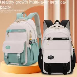 Mochila escolar alta para estudantes, mochila de grande capacidade, estilo universitário, moda, nova