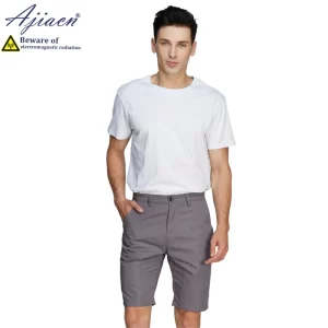 Bermuda masculina, Genuíno anti-radiação eletromagnética terno feito sob encomenda shorts veículos novos da energia, 5g comunicação blindagem terno.