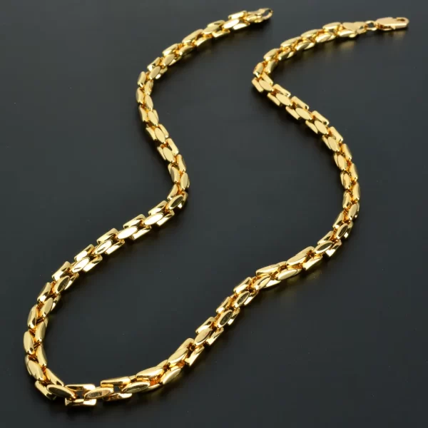 Colar de corrente, feminino,  cubano, Hip Hop Punk, meio-fio, cubano, gargantilha dourada 18k, na moda, uso diário, presente, italiano. - Image 3