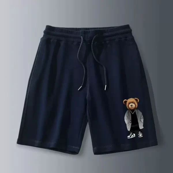 Shorts de urso de algodão unissex, confortável, respirável para praia, calças esportivas de rua, moda exterior, verão. - Image 6