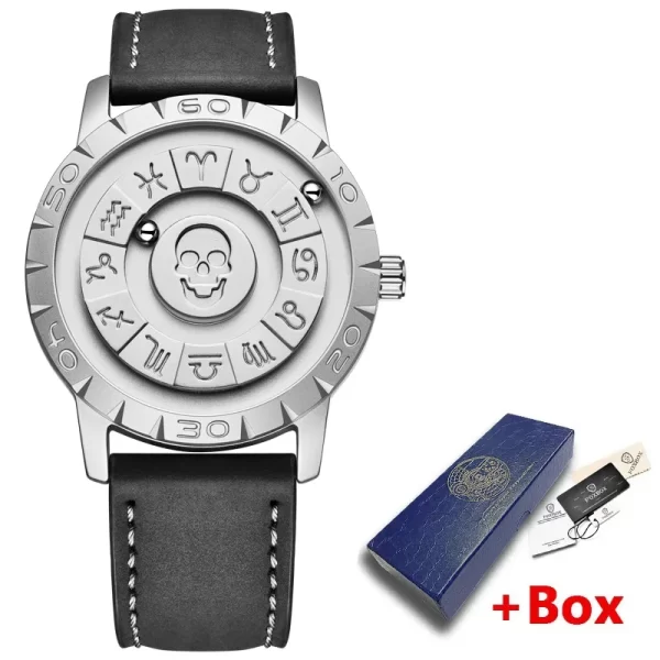 Relógio de pulso masculino, quartzo, magnético, FOXBOX, Impermeável, Criativo, Ponteiro de Rolagem, Trend Concept, Personalidade. - Image 6