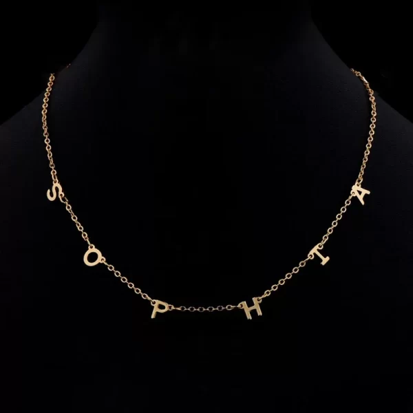 Colar feminino, cute letter, pingente,  com Nome Personalizado Jóias em Aço Inoxidável, Presentes de Natal Personalizados para Mamãe e Esposa - Image 8