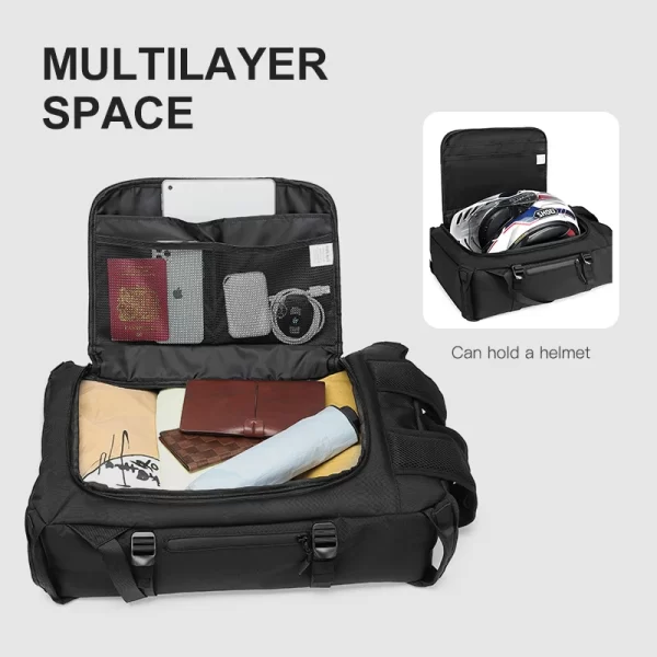 Mochila de viagem impermeável, OZUKO, para Adolescentes, Mochilas ao Ar Livre, Bolsa para Computador, Cabine, Motocicleta, 15,6" - Image 6
