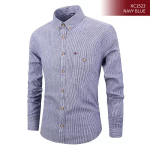 Camisas masculina listradas de manga longa, novos camisa xadrez escritório vestido de negócios sociais camisas padrão caber algodão alta qualidade topos
