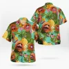 Camisas masculina casual floral havaiana cartoon,  de manga curta 3D de grandes dimensões para praia, moda, verão - Image 24