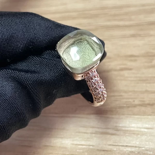 Anel feminino, Amarelo Cristal Doce 6 Anéis, Joalheria de Noivado, Moda, Clássico. - Image 9