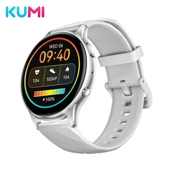 Relógio de pulso inteligente, KUMI GW5 1,39 polegadas NFC Bluetooth 5.2 100+ Esporte Monitor de oxigênio de pressão arterial IP68 à prova d'água - Image 9