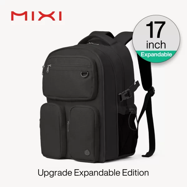 Mochila portátil unisssex, Mixi nova, 15.6 "saco de computador escolar bookbag 17 Polegada, viagem à prova dlightweight água leve m5112 - Image 10