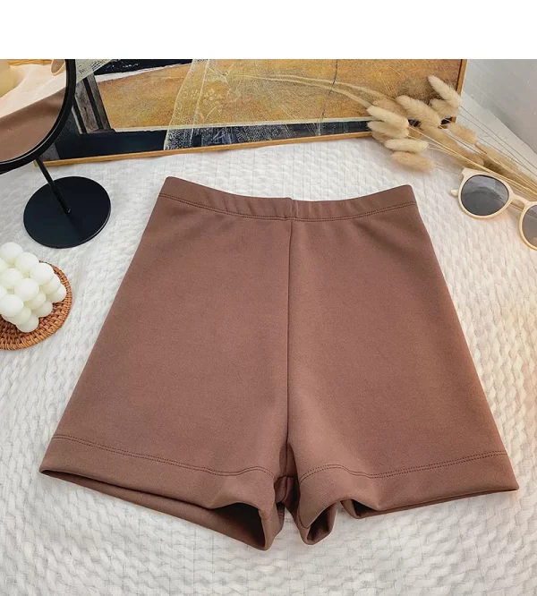 Shorts/Calção preta de cintura alta feminina, perna larga, casual, versátil, moda coreana, Y2K, Spice Girls, outono, inverno, novo. - Image 9