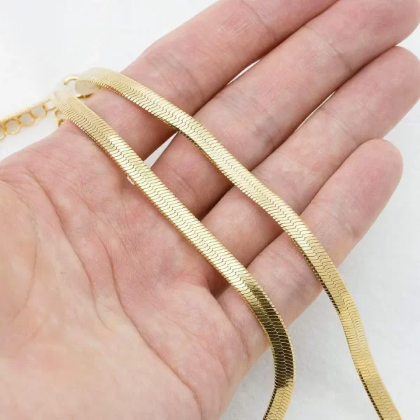 Colar/gargantilha feminino, Vonmoos 14K Banhado A Ouro Jóias New Neck Chain, Estética Snake, Acessórios Brilhantes. - Image 3