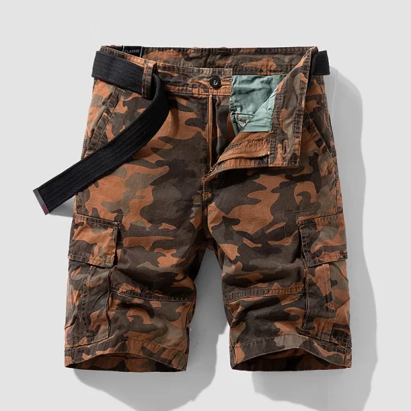 Bermuda/Calções masculino de algodão multi bolsos, sólido, secagem rápida, ao ar livre, respirável, militar, verão, moda masculina, quente. - Image 20