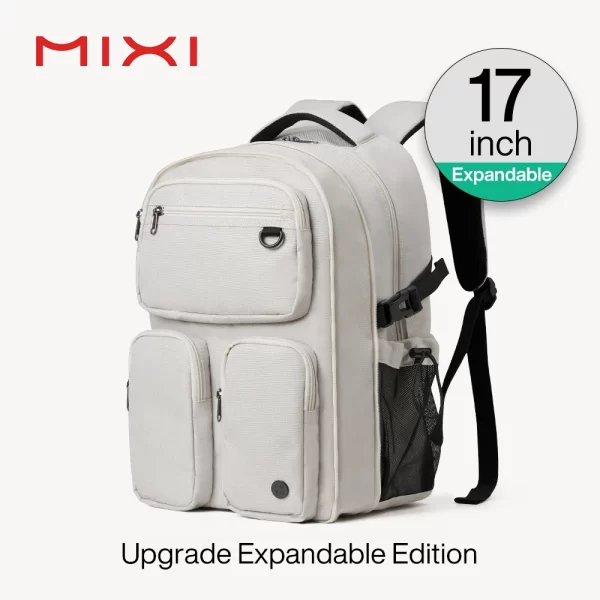 Mochila portátil unisssex, Mixi nova, 15.6 "saco de computador escolar bookbag 17 Polegada, viagem à prova dlightweight água leve m5112 - Image 9