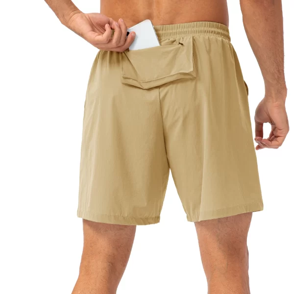 Shorts masculino, novo drawstring, casuais secagem rápida calções de esportes nadar surf beachwear, com bolso traseiro - Image 3