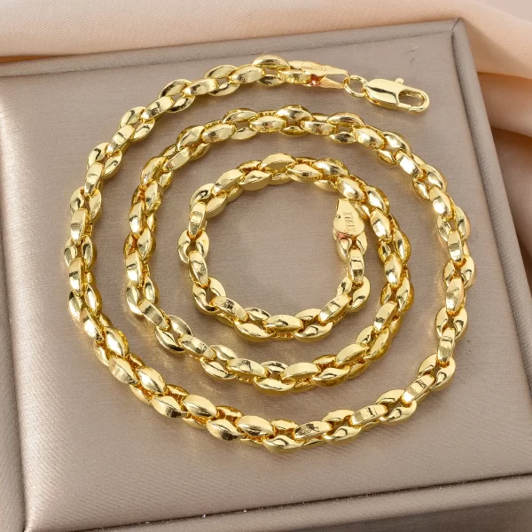 Colar de corrente, feminino,  cubano, Hip Hop Punk, meio-fio, cubano, gargantilha dourada 18k, na moda, uso diário, presente, italiano. - Image 10