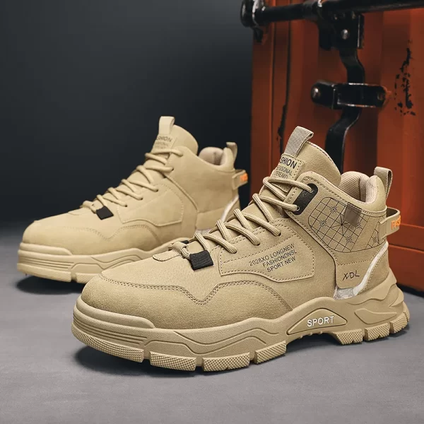 Tênis de couro masculino, CYYTL, Casual, De Caminhada, Designer De Moda De Plataforma,  Esportivos De Luxo, Botas De Tornozelo De Tênis De Trabalho Ao Ar Livre, Mocassins - Image 3