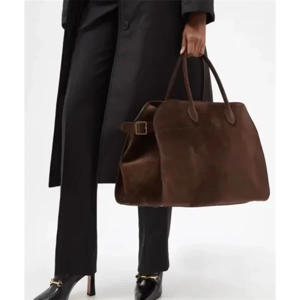 Bolsa de couro genuíno feminina, sacola do viajante, grande capacidade, designer de moda de luxo, sênior - Image 3