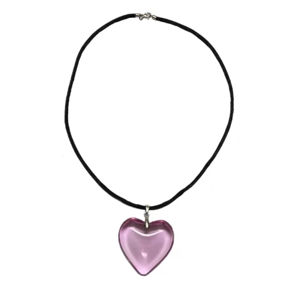 Colar de vidro, moda Jóias Coração, Charm Coração Pingente Colares Clavícula Cadeia para Namorada Casal Aniversário Presente - Image 38