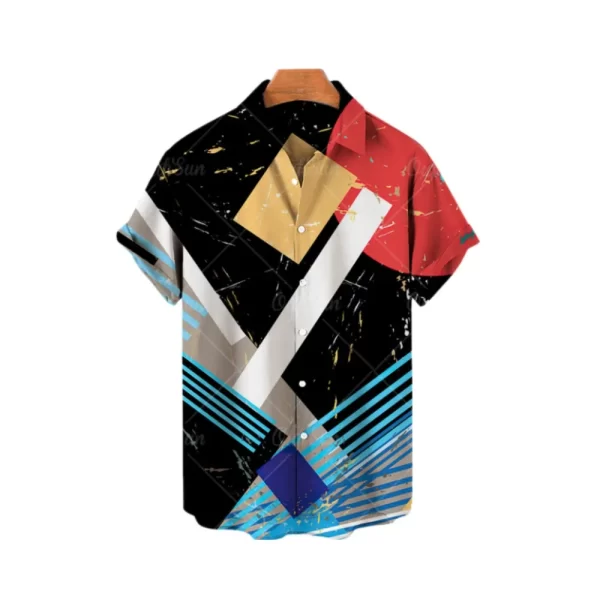 Camisas masculina de manga curta estilo havaiano, blusa solta e respirável, tendência de praia fresca, impressa em 3D, elegante, casual. - Image 15