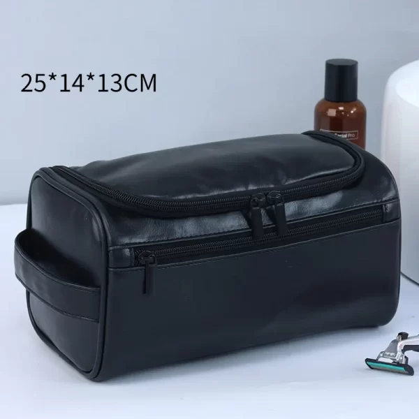Bolsa de maquilagem multifunções em pele à prova de água feminino, mala de viagem, organizador de artigos de higiene pessoal, bolsas de cosméticos - Image 9