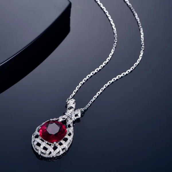 Colar feminino, Wpb original colar imitado natural pombo sangue vermelho, corrente de jóias luxo presente da menina - Image 5