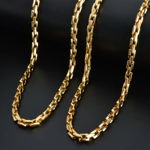 Colar de Corrente unissex Hip-Hop, Jóias Importante, Gargantilha Cor Dourada, Moda Clássica, Roupa Diária, Presente, Jóia. - Image 3