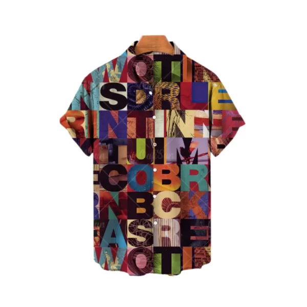 Camisas masculina de manga curta estilo havaiano, blusa solta e respirável, tendência de praia fresca, impressa em 3D, elegante, casual. - Image 23