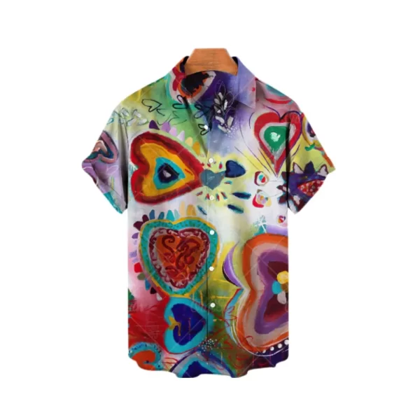 Camisas masculina de manga curta estilo havaiano, blusa solta e respirável, tendência de praia fresca, impressa em 3D, elegante, casual. - Image 8