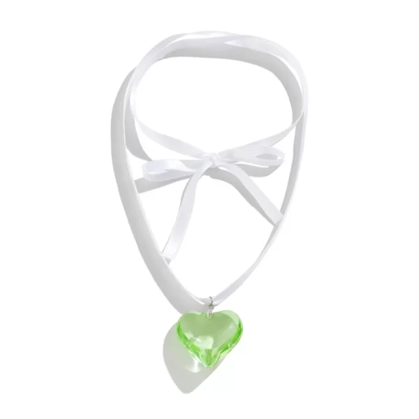 Colar de vidro, moda Jóias Coração, Charm Coração Pingente Colares Clavícula Cadeia para Namorada Casal Aniversário Presente - Image 28