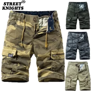 Bermudas / Calções de algodão masculino, calções de camuflagem, roupa masculina, Bermuda casual, jogger praia, verão, novo