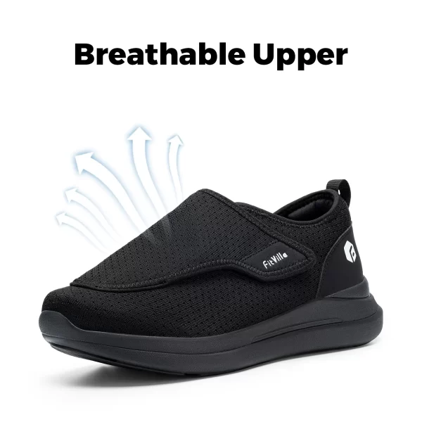 Sapato diabéticos extra largo, masculino, Fitboutique-Sapatos, para ortopedia, pés largos, inchados, sapatos de caminhada ajustáveis, alívio das dores dos pés idosos - Image 6
