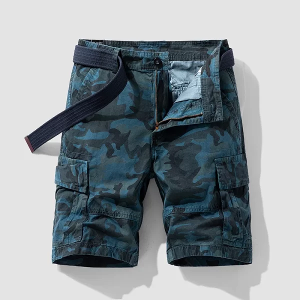 Bermuda/Calções masculino de algodão multi bolsos, sólido, secagem rápida, ao ar livre, respirável, militar, verão, moda masculina, quente. - Image 19
