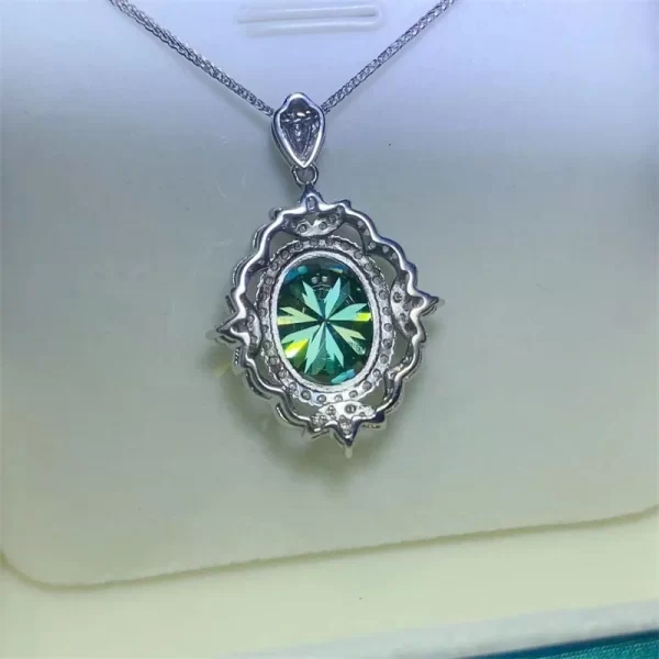 Colar de pingente feminino, Houtros 5 Carat Moissanite, S925 Prata, Corte Brilhante, Branco, Verde, Diamond Laboratório, Jóias de Luxo, GRA - Image 6
