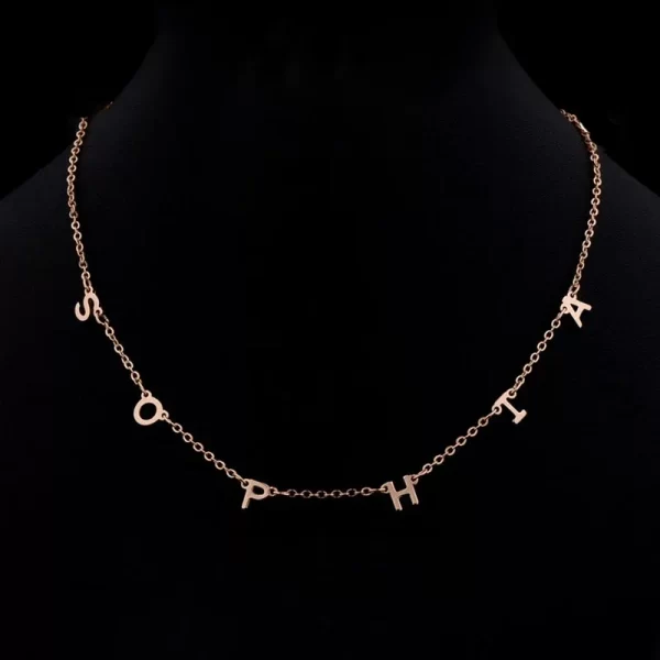 Colar feminino, cute letter, pingente,  com Nome Personalizado Jóias em Aço Inoxidável, Presentes de Natal Personalizados para Mamãe e Esposa - Image 9