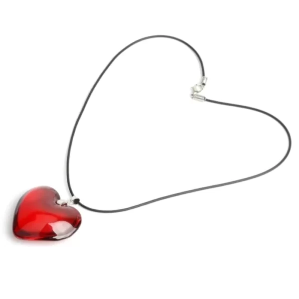 Colar de vidro, moda Jóias Coração, Charm Coração Pingente Colares Clavícula Cadeia para Namorada Casal Aniversário Presente - Image 6