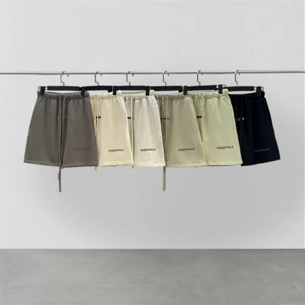 Shorts, Essentials, marca de moda de alta qualidade 3m reflexivo carta-impresso hip-hop solto algodão unissex moleton casual shorts