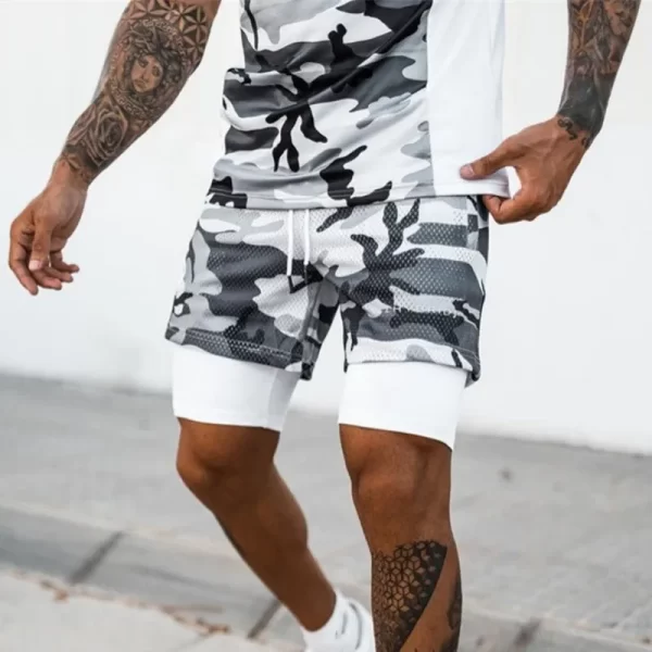 Shorts masculino corrida de fitness seco rápido, shorts de malha, calças curtas para musculação, 2 em 1, alta qualidade, verão - Image 13