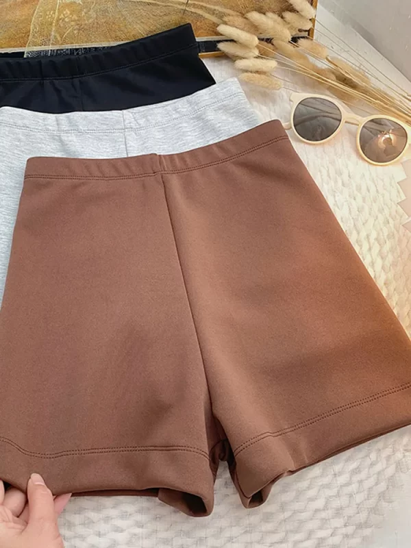 Shorts/Calção preta de cintura alta feminina, perna larga, casual, versátil, moda coreana, Y2K, Spice Girls, outono, inverno, novo. - Image 3