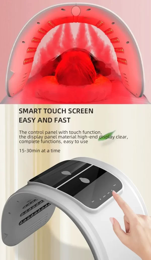 Aparelho/Ferramenta de máscara facial LED, 7 em 1 cor, Face SPA Equipamento facial, rejuvenescimento da pele luz, Facial Body Beauty Machine para cuidados com a pele, casa - Image 4