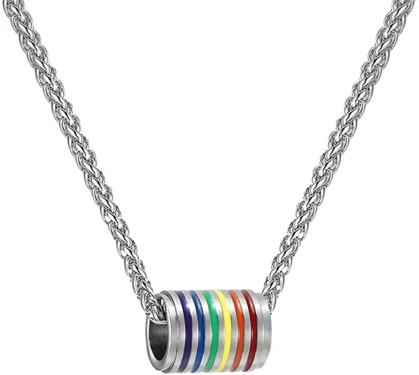 Colar LGBTQIA+, Chainspro orgulho gay, bissexual coisas lgbtq arco-íris jóias amor ganha igualdade colar inspirador jóias cp757 - Image 7