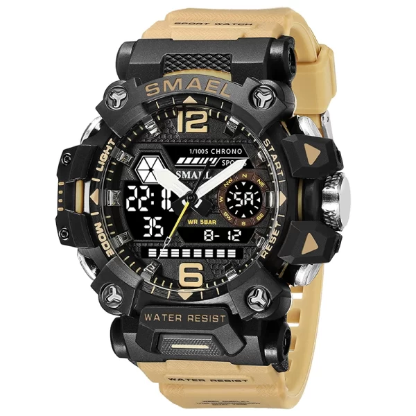 Relógio de pulso masculino, desportivo, impermeável, SMAEL, ecrã duplo, quartzo, LED, militar, digital, 50m, 8072 - Image 13