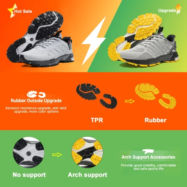 Tênis leve masculino, Baasploa Men Professional Running Shoes, de Treinamento Respirável Tênis Leve Não-Slip Track Tênis Andando Sapato Esportivo - Image 2