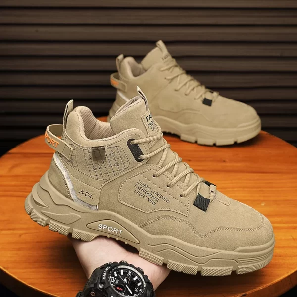 Tênis de couro masculino, CYYTL, Casual, De Caminhada, Designer De Moda De Plataforma,  Esportivos De Luxo, Botas De Tornozelo De Tênis De Trabalho Ao Ar Livre, Mocassins - Image 2