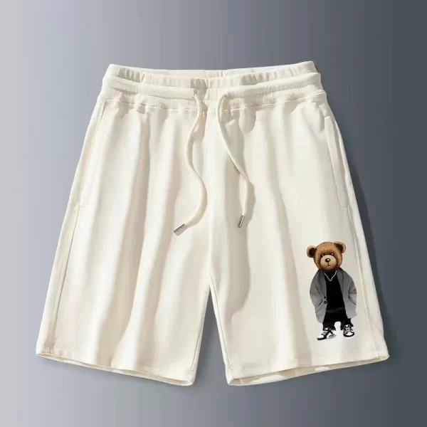 Shorts de urso de algodão unissex, confortável, respirável para praia, calças esportivas de rua, moda exterior, verão. - Image 7