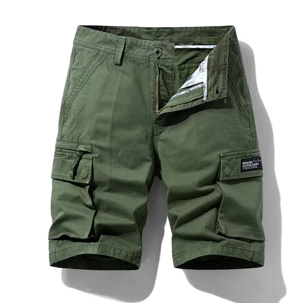 Bermuda/Calções masculino de algodão multi bolsos, sólido, secagem rápida, ao ar livre, respirável, militar, verão, moda masculina, quente. - Image 25