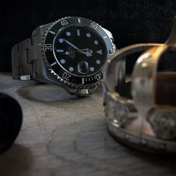 Relógio de pulso masculino mecânico automático, Sapphire Glass Watch, Luxury Ceramic Bezel, RolexSubmariner, SSSS SS, Novo. - Image 4