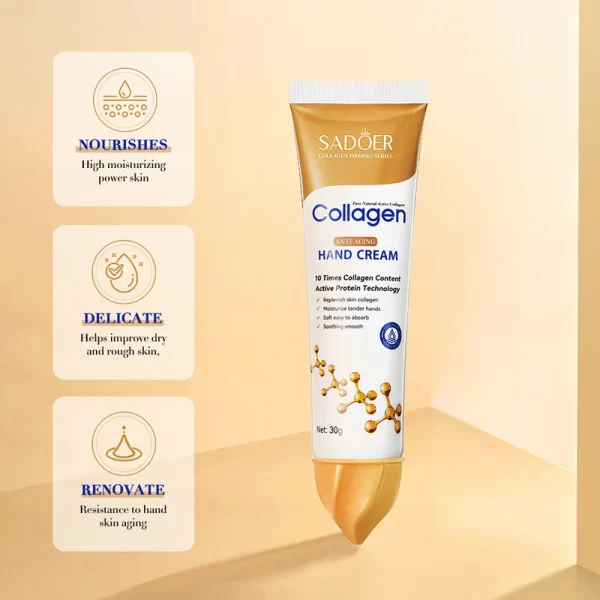 Creme para mãos, Colágeno Anti-Rugas Creme, Anti-Envelhecimento, Reparação, Nutritivo, Esfoliante, Calos, Gel de Remoção, Clareamento, Hidratante, Cuidados com a pele - Image 4