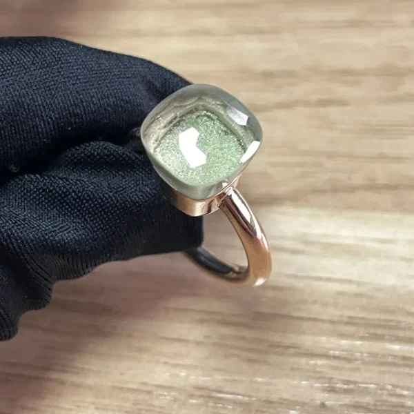 Anel feminino, Amarelo Cristal Doce 6 Anéis, Joalheria de Noivado, Moda, Clássico. - Image 4