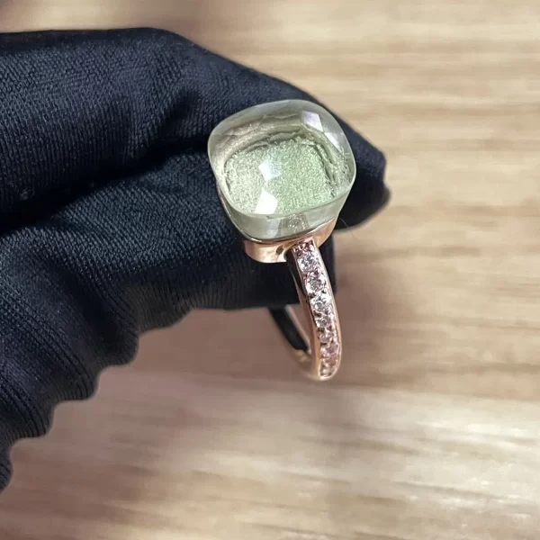Anel feminino, Amarelo Cristal Doce 6 Anéis, Joalheria de Noivado, Moda, Clássico. - Image 8