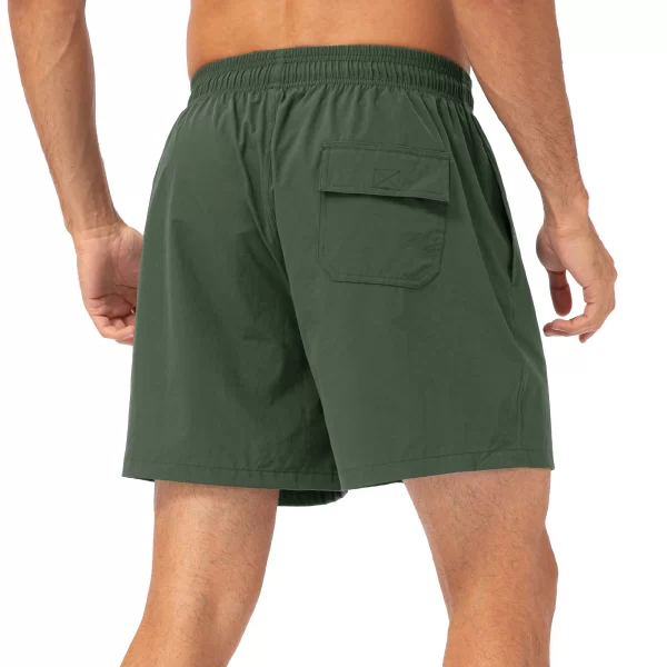 Shorts masculino, novo drawstring, casuais secagem rápida calções de esportes nadar surf beachwear, com bolso traseiro - Image 5